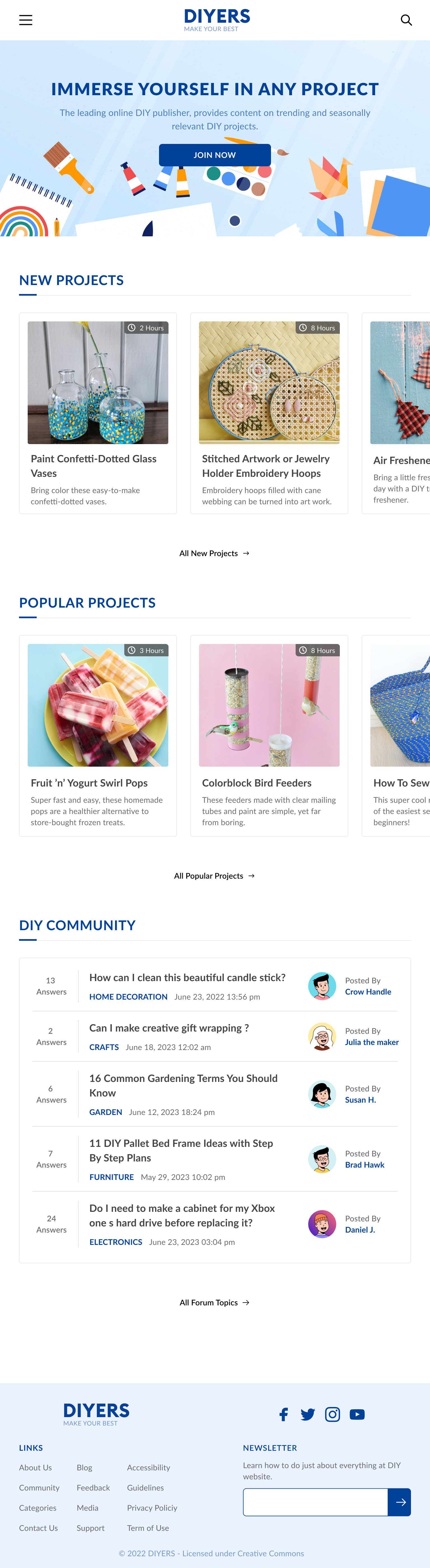 DIY Tutorials Responsive Website
